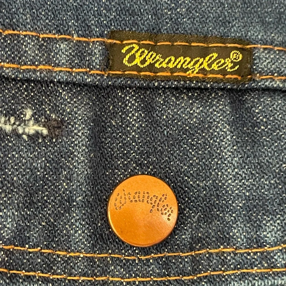 Vintage 70s Wrangler Western Jean Jacket 42 Long Made in USA 74136NV - Picture 5 of 8